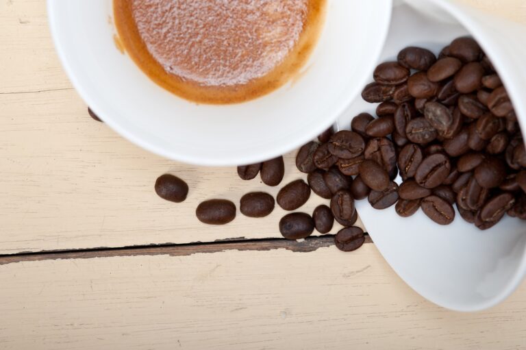espresso cofee and beans