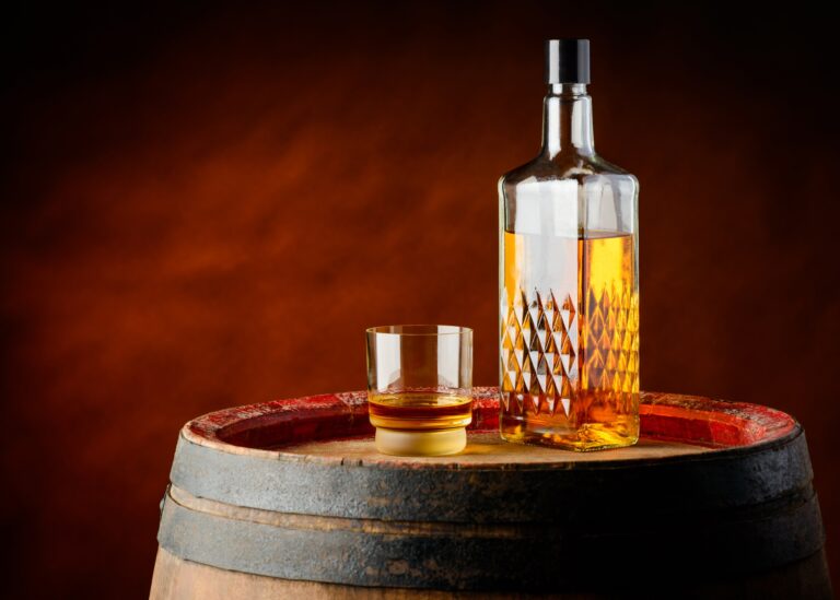 Whisky Glass and Bottle